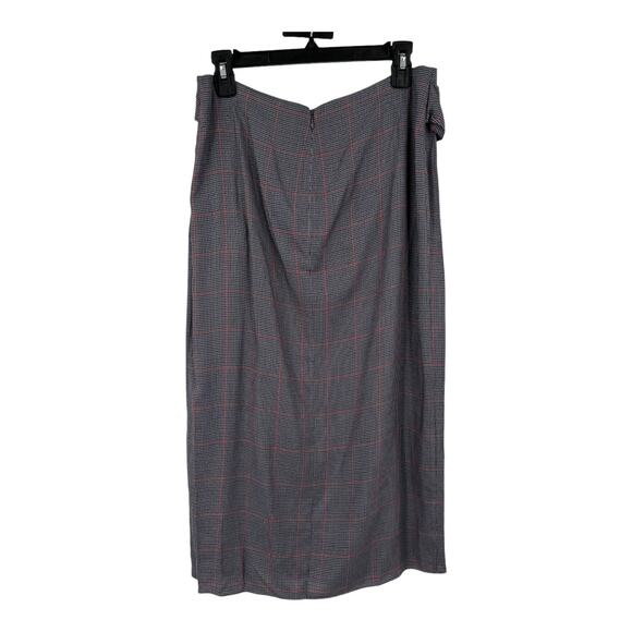 Rag & Bone Skirt Amber Plaid Silk gray size 10 - Picture 5 of 8